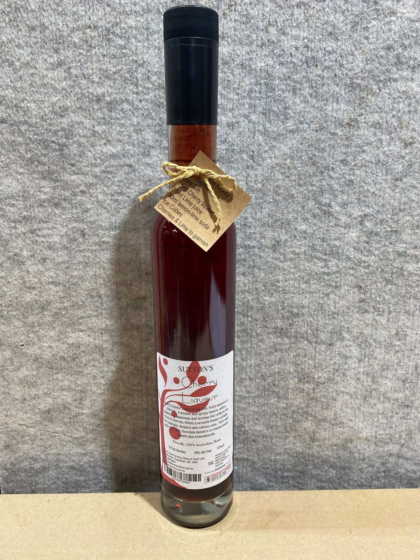 Cherry Liqueur 31% alc/vol 9 std drinks (375ml)